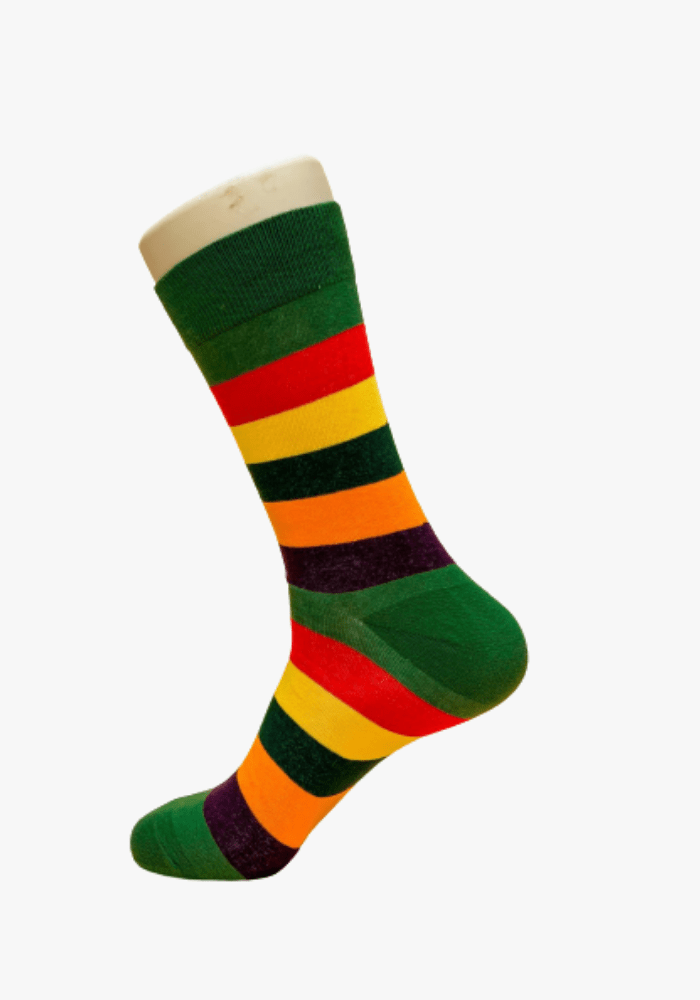 green-stripe-socks