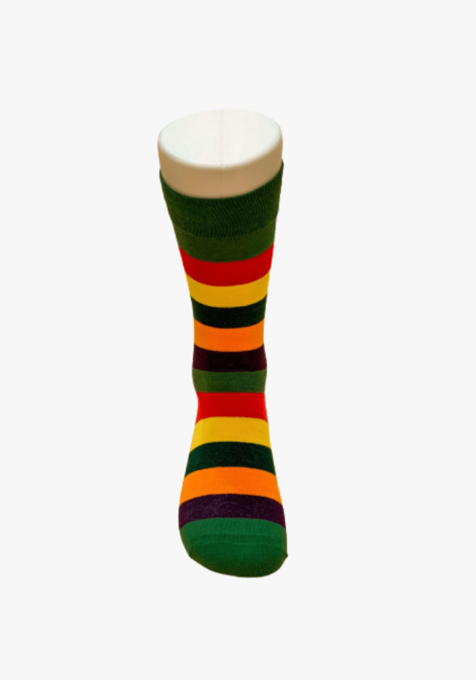 green-stripe-socks