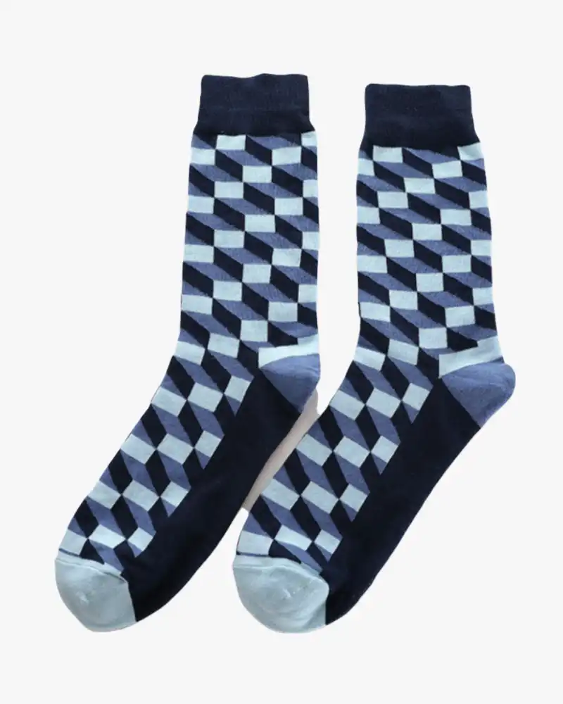 blue-plaid-socks