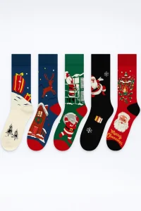 5 Pack Christmas Socks