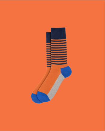 Tangerine Pinstripes Socks